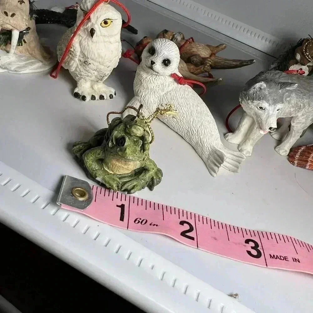 Animal Ornaments Lot Of 10 Frog, Wolf, Owl, Eagle, Otter, Seal, Walrus - Picture 13 of 13